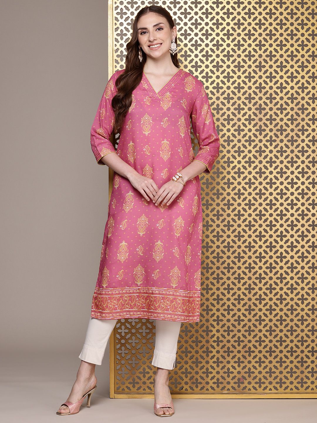 House of Pataudi Ethnic Motifs Printed Jashn Kurta