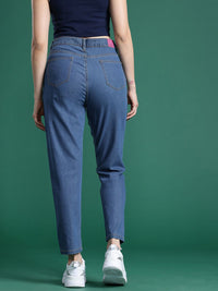 DressBerry Women Boyfriend Fit High-Rise Embellished Stretchable Jeans