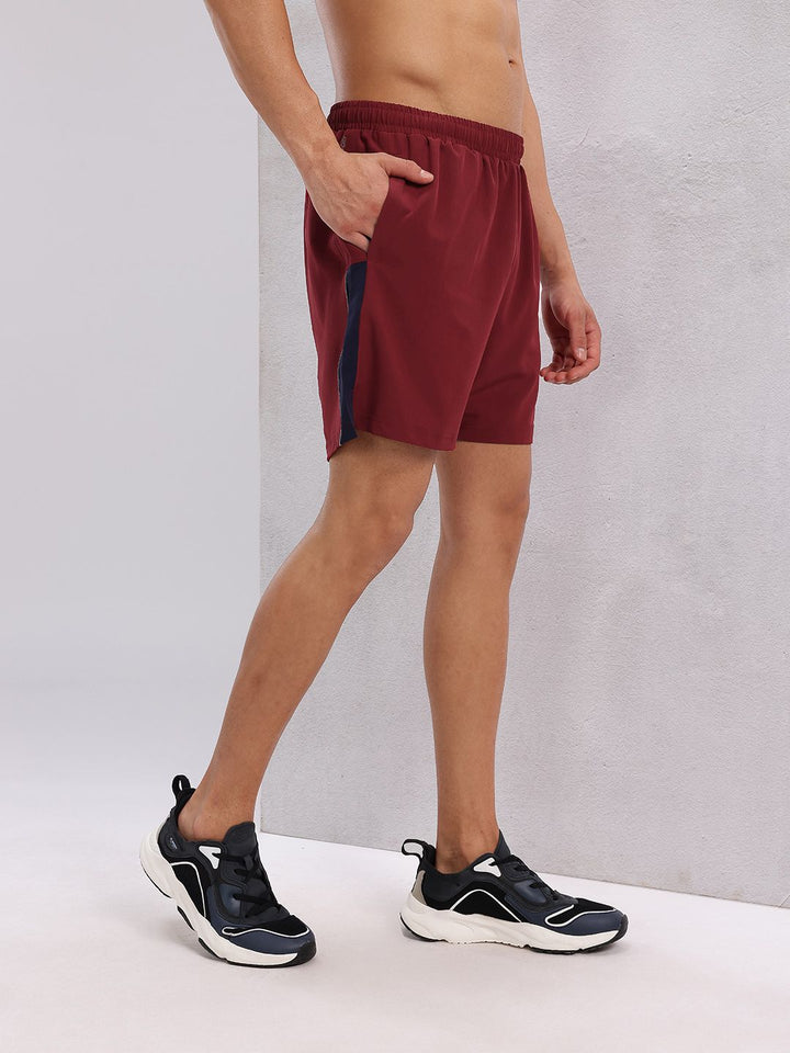 HRX by Hrithik Roshan Men Mid-Rise Colourblocked Detail Rapid-Dry Running Shorts