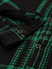 The Indian Garage Co. Relaxed Fit Opaque Checked Textured Casual Shirt