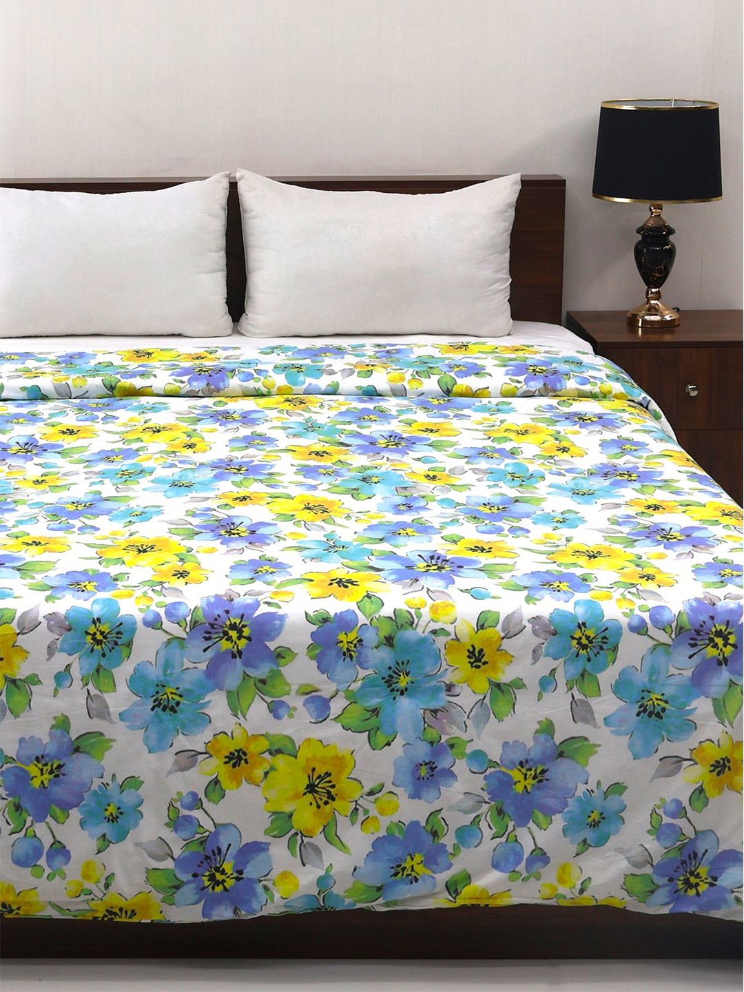 Bombay Dyeing Allure 144 TC 100% Cotton California Blue Double King Duvet Cover
