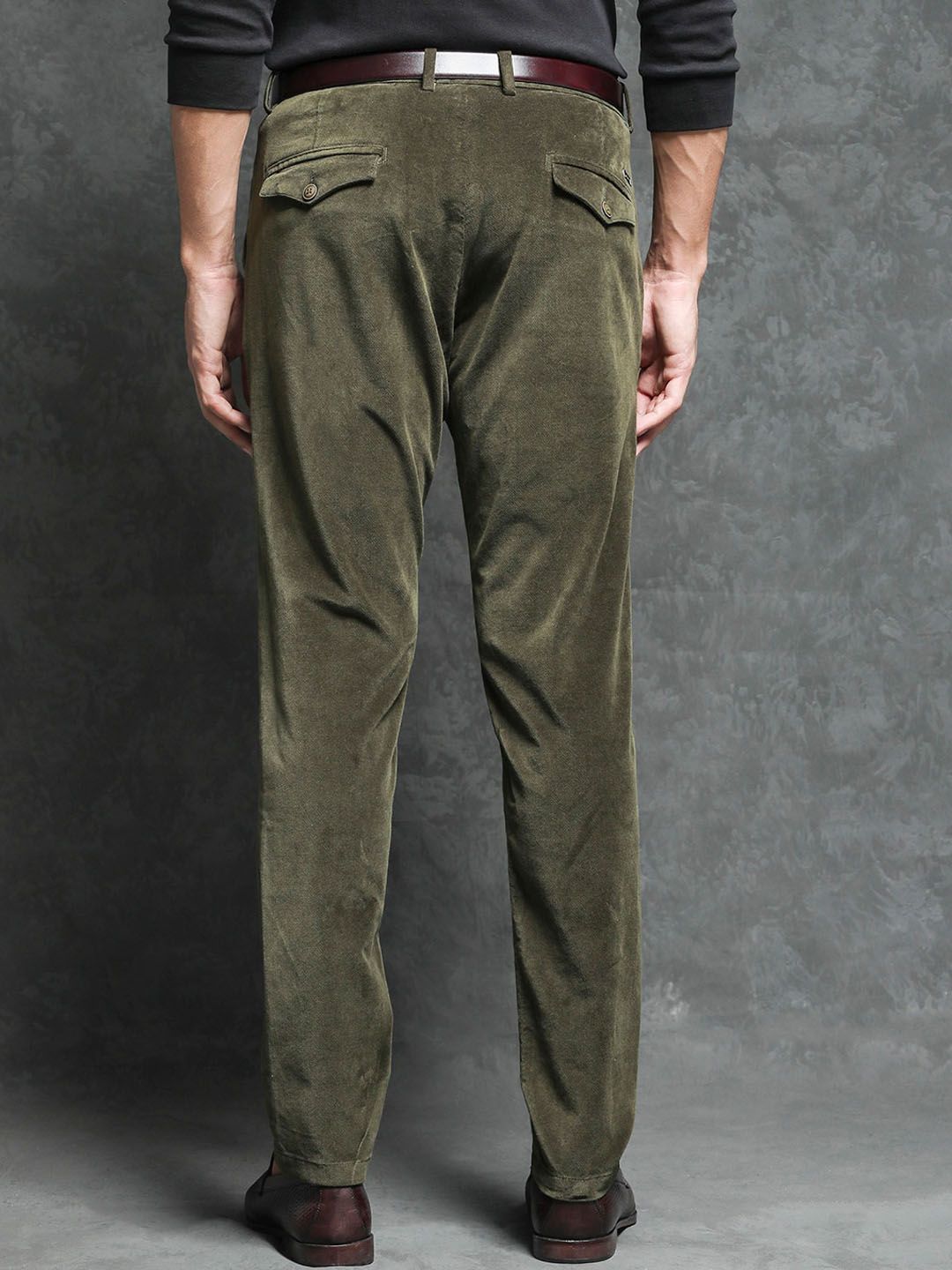 RARE RABBIT Men Cloy Slim Fit Mid-Rise Cotton Trouser