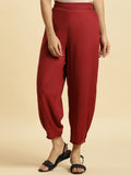 W Women Straight Fit Mid-Rise Plain Cropped Trousers