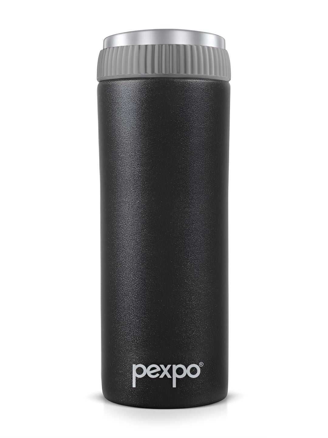 Pexpo Black CRYPTO-ISI Certified Thermosteel Hot and Cold flask Insulated tumbler 430ml