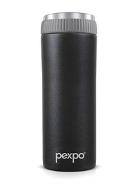 Pexpo Black CRYPTO-ISI Certified Thermosteel Hot and Cold flask Insulated tumbler 430ml