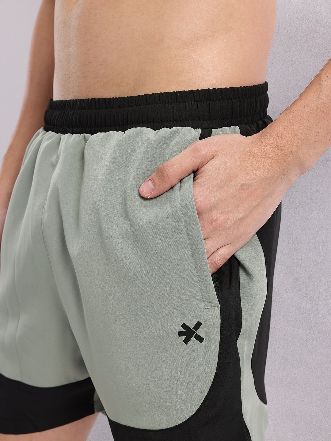 HRX by Hrithik Roshan Men Colourblocked Rapid-Dry Running Shorts
