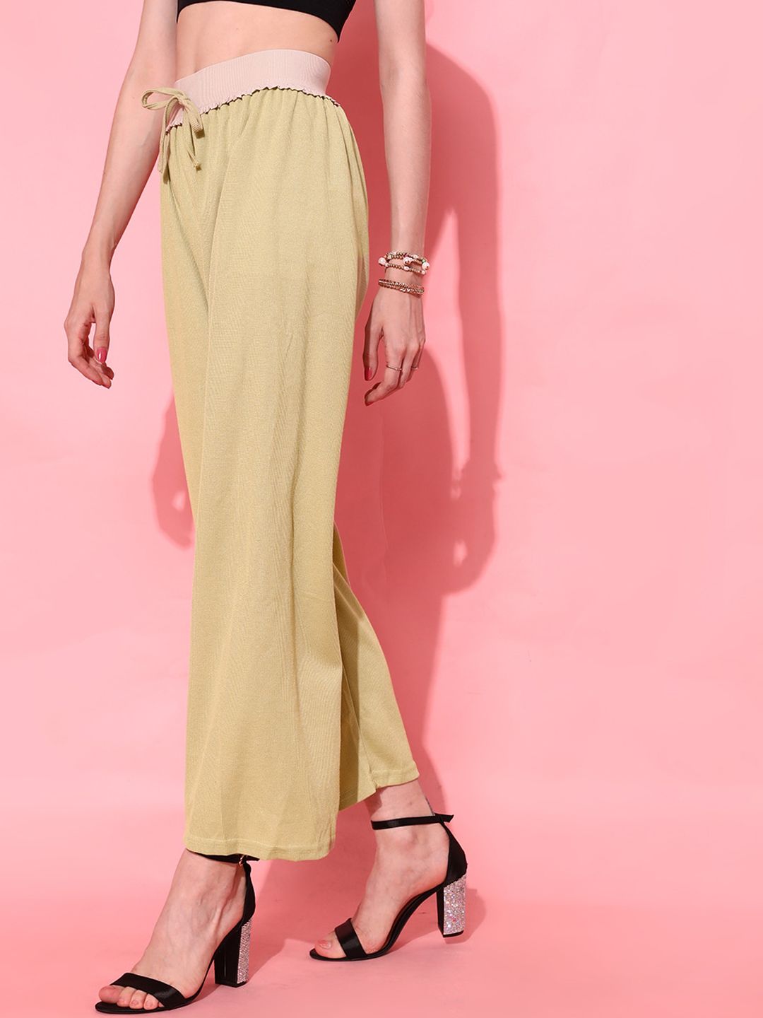 STREET 9 BASICS Women Beige Solid Trousers