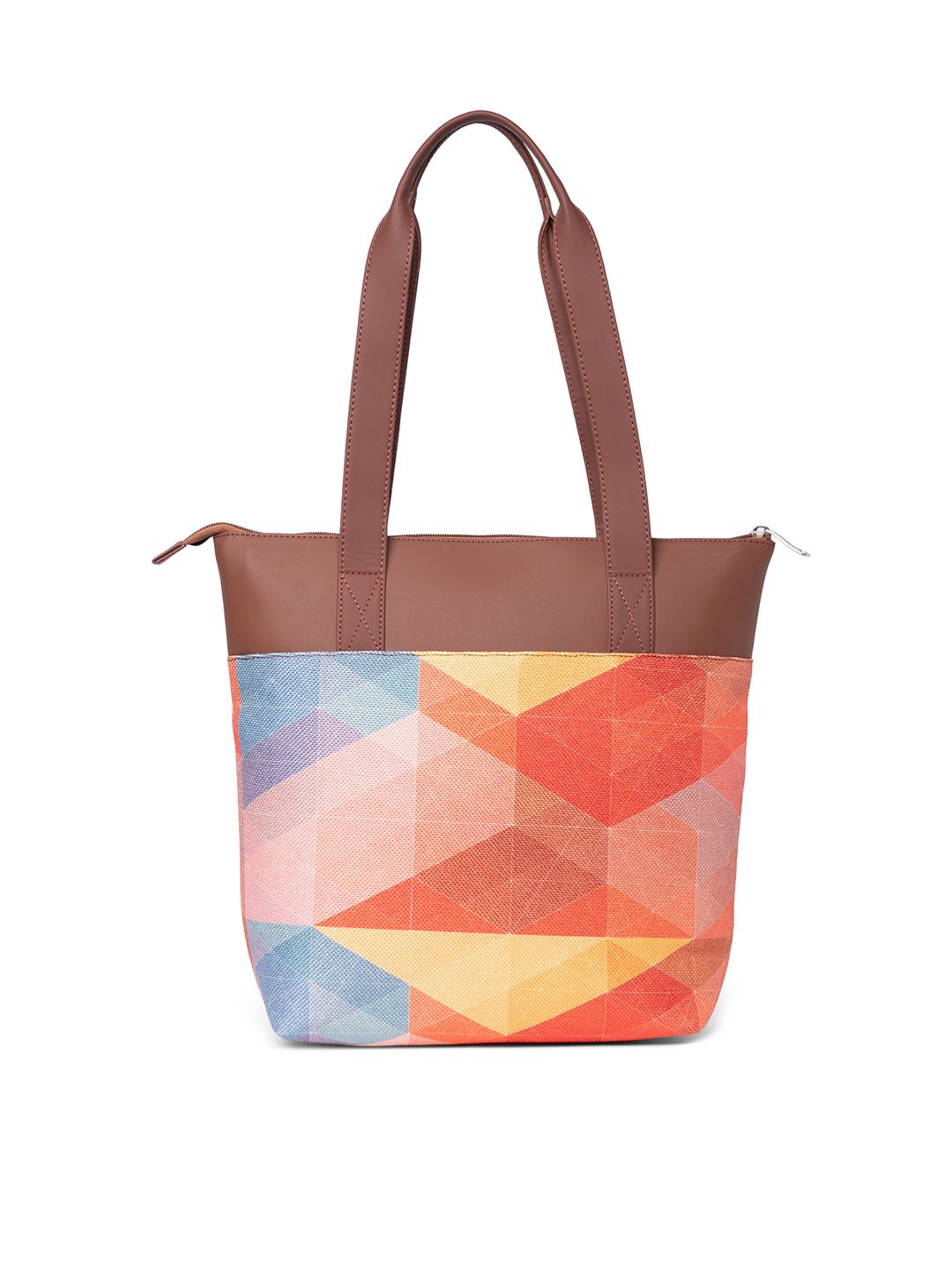 ZOUK Printed Shopper Jute Tote Bag