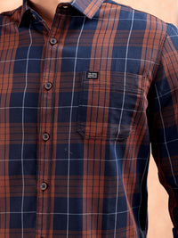 The Indian Garage Co Men Regular Fit Checked Casual Shirt