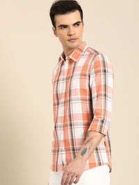 Being Human Pure Cotton Slim Fit Checked Casual Shirt