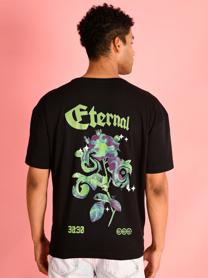 Bene Kleed Men Graphic Printed Round Neck Cotton Oversized T-shirt