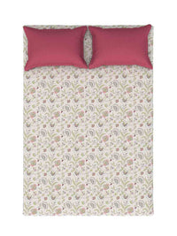 TRIDENT Doris Meadow Doris Flat 144TC Queen Cotton Bedsheet Set