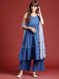 Anouk Empire Gotta Patti Pure Cotton Kurta with Palazzos & With Dupatta
