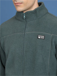 Highlander Mock Collar Front-Open Sweatshirt