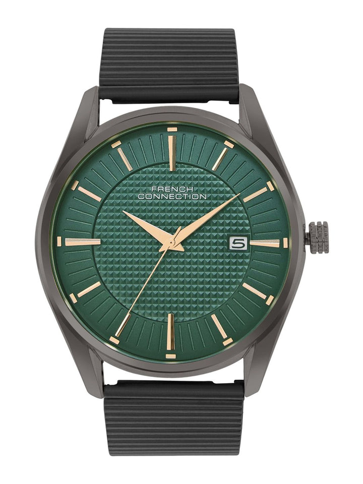 French Connection Men Textured Stainless Steel Analogue Watch FCN056E