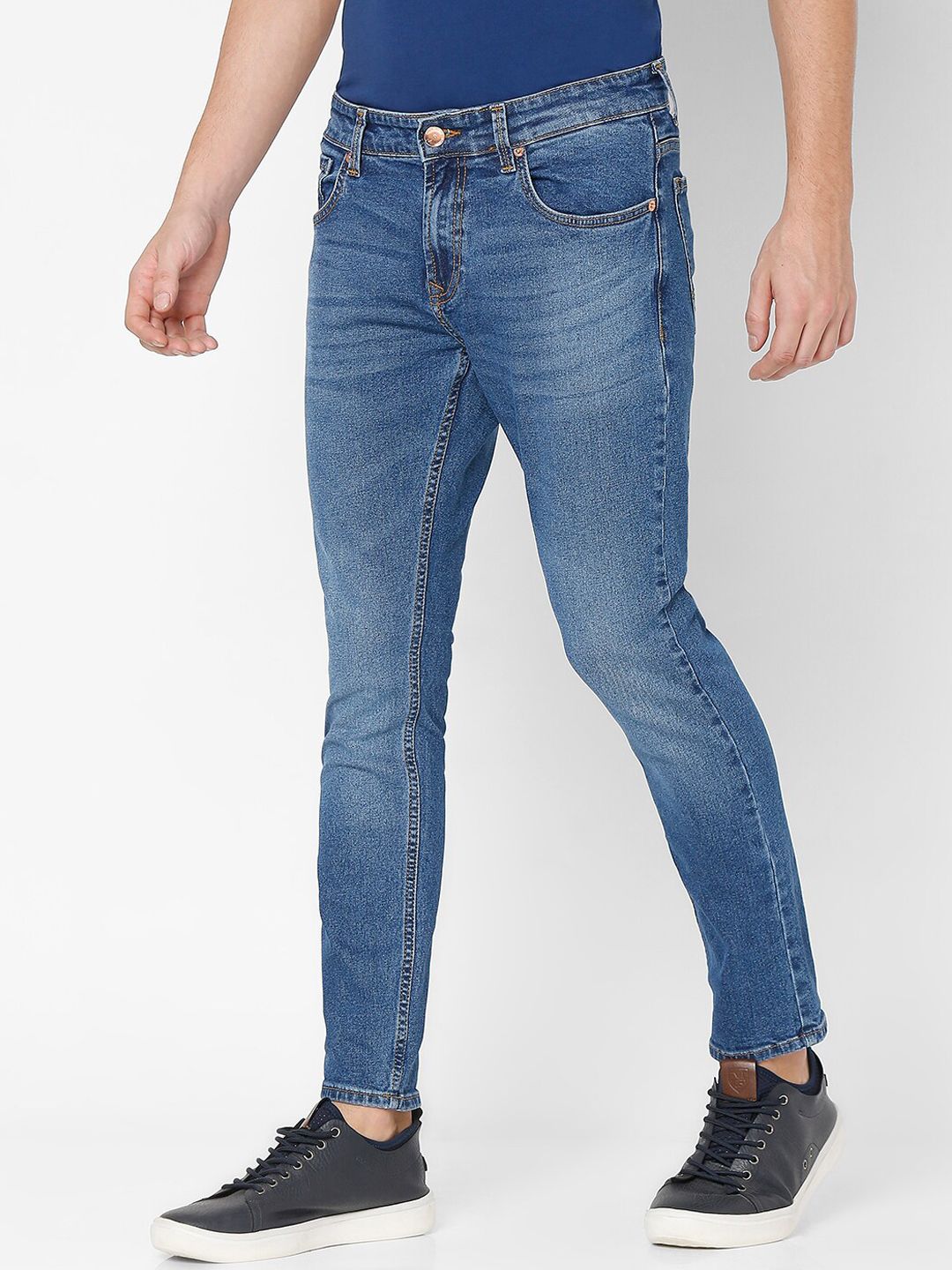SPYKAR Men Blue Kano Slim Fit Heavy Fade Jeans
