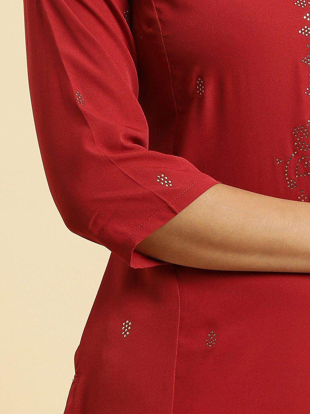 W Ethnic Motifs Embellished Sequinned Straight Kurta
