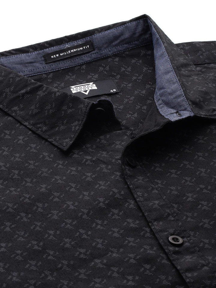 Thomas Scott Plus Size Premium Printed Pure Cotton Casual Shirt