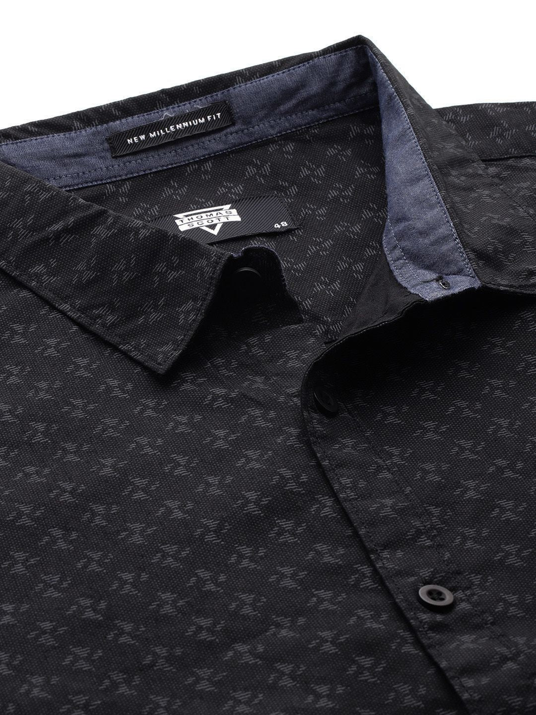 Thomas Scott Plus Size Premium Printed Pure Cotton Casual Shirt