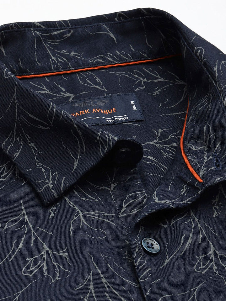 Park Avenue Slim Fit Floral Printed Pure Cotton Casual Shirt