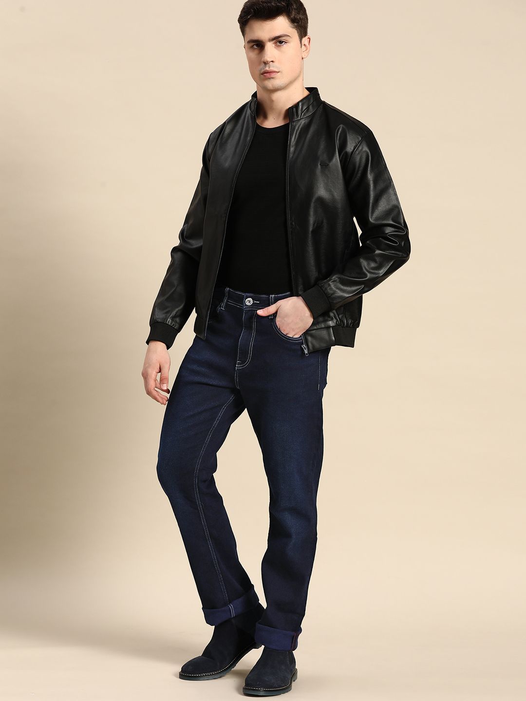 Menjadi Lelaki Manusia Bootcut Regangan Seluar jeans