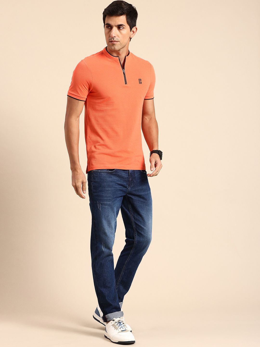Being Human Solid Pure Cotton T-shirt