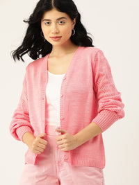 DressBerry Women Pink Cardigan