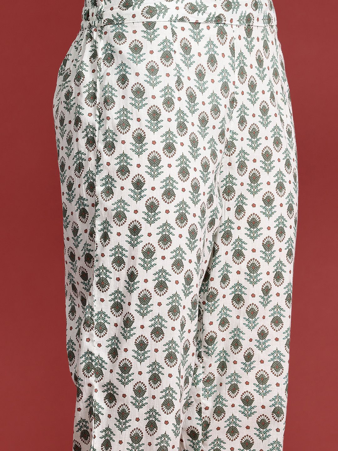 Anouk Ethnic Motifs Printed Kurta with Trousers & With Dupatta
