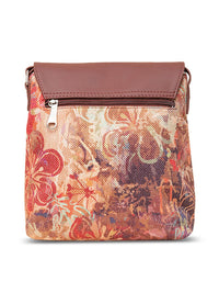 ZOUK Floral Printed Structured Sling Bag