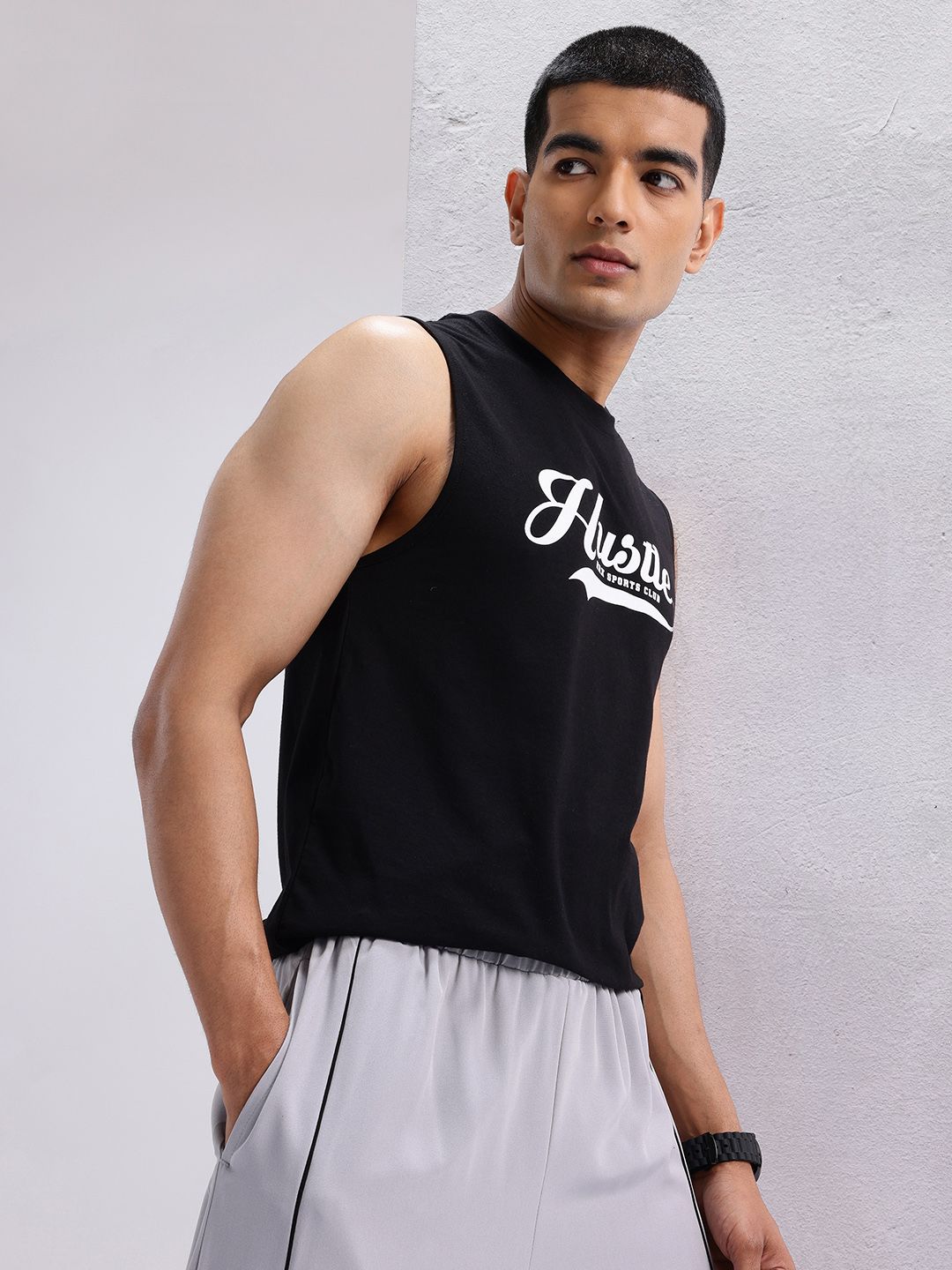 HRX by Hrithik Roshan Typography Print Lifestyle Sleeveless T-shirt