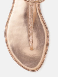 Lino Perros Embellished Party T-Strap Flats