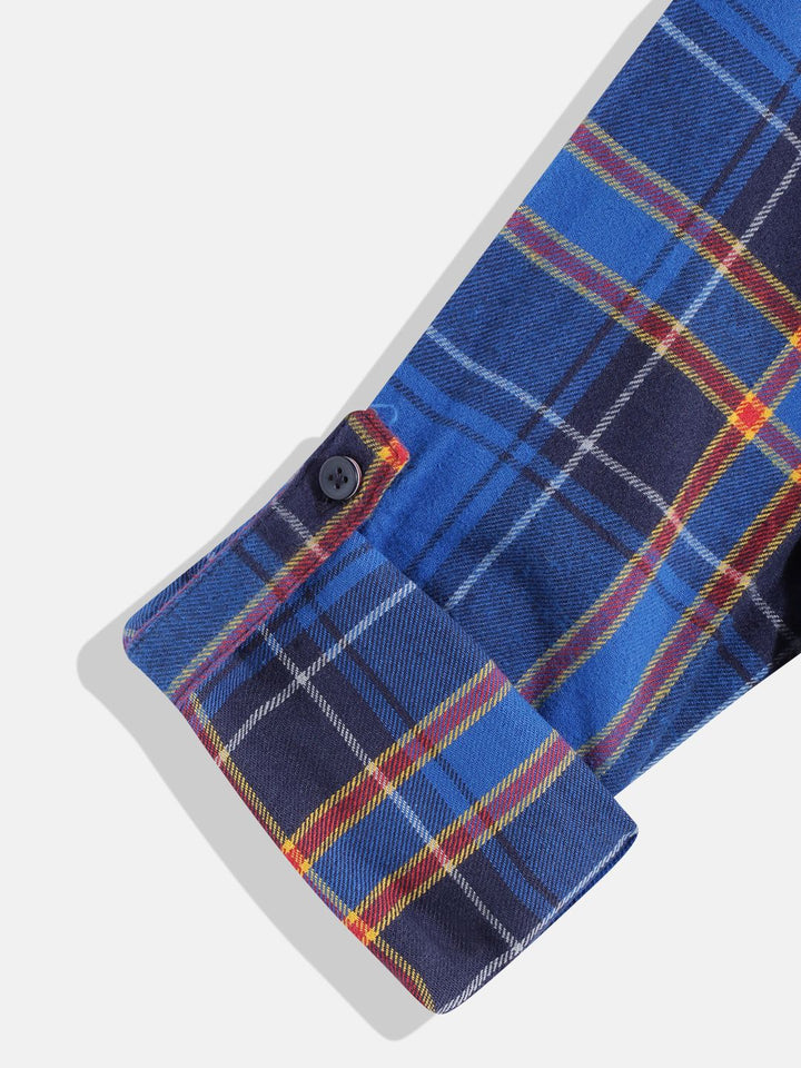 Monte Carlo Boys Tartan Checked Casual Smart Fit Shirt
