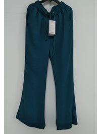 DressBerry Women Mid-Rise Crinkled Effect Bootcut Fit Trousers