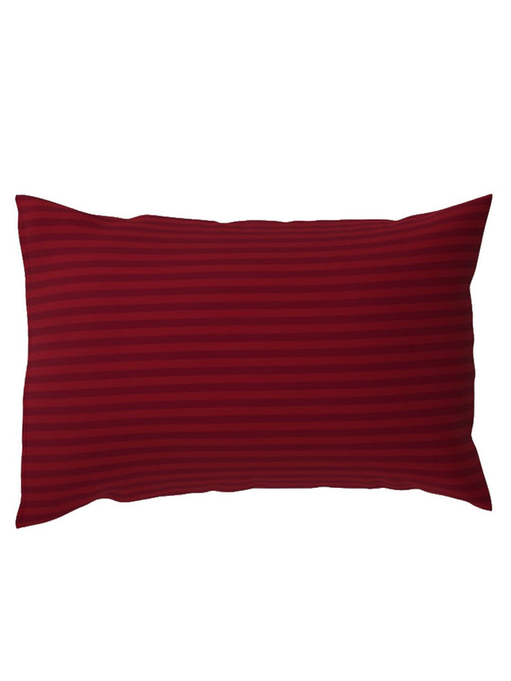 HOSTA HOMES Set Of 2 Maroon Striped Pillow Covers