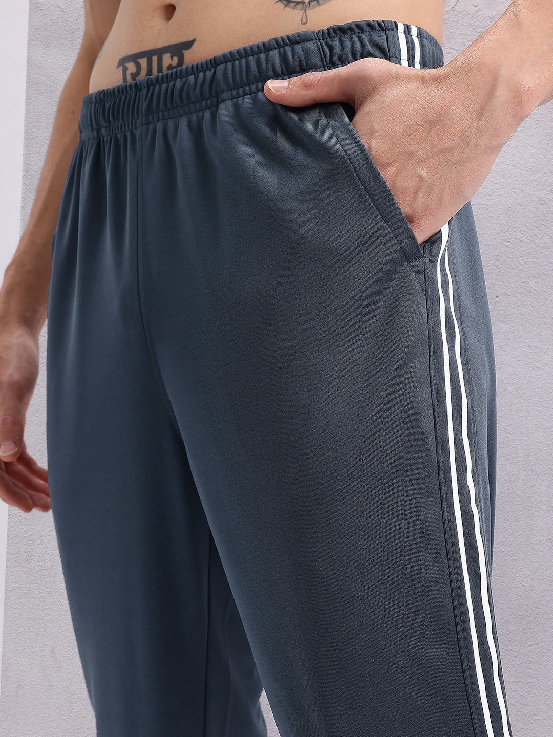 HRX by Hrithik Roshan Men Side Stripes Rapid-Dry Training Track Pants