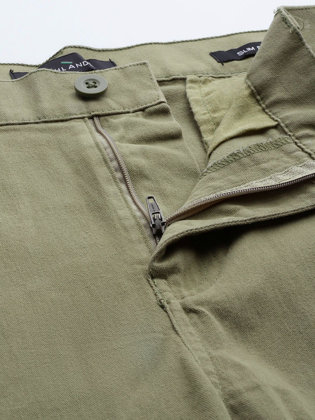 HIGHLANDER Men Slim Fit Chinos Trousers
