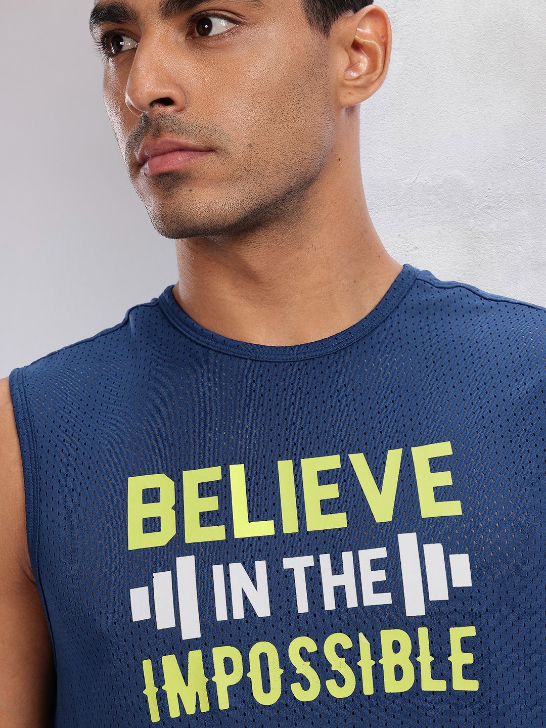 HRX by Hrithik Roshan Printed Sleeveless Rapid-Dry Training T-shirt