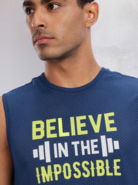 HRX by Hrithik Roshan Printed Sleeveless Rapid-Dry Training T-shirt