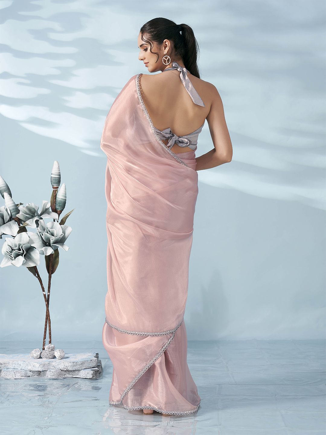 Tikhi Imli Sequinned Satin Saree