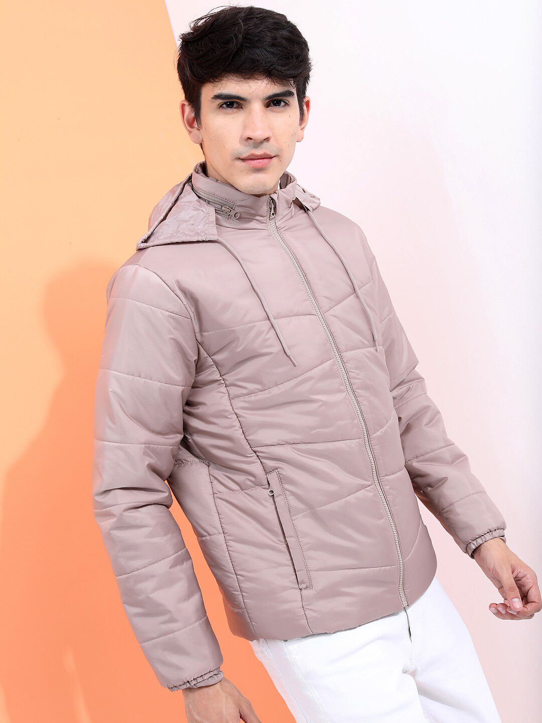 HIGHLANDER Men Mauve Quilted Jacket