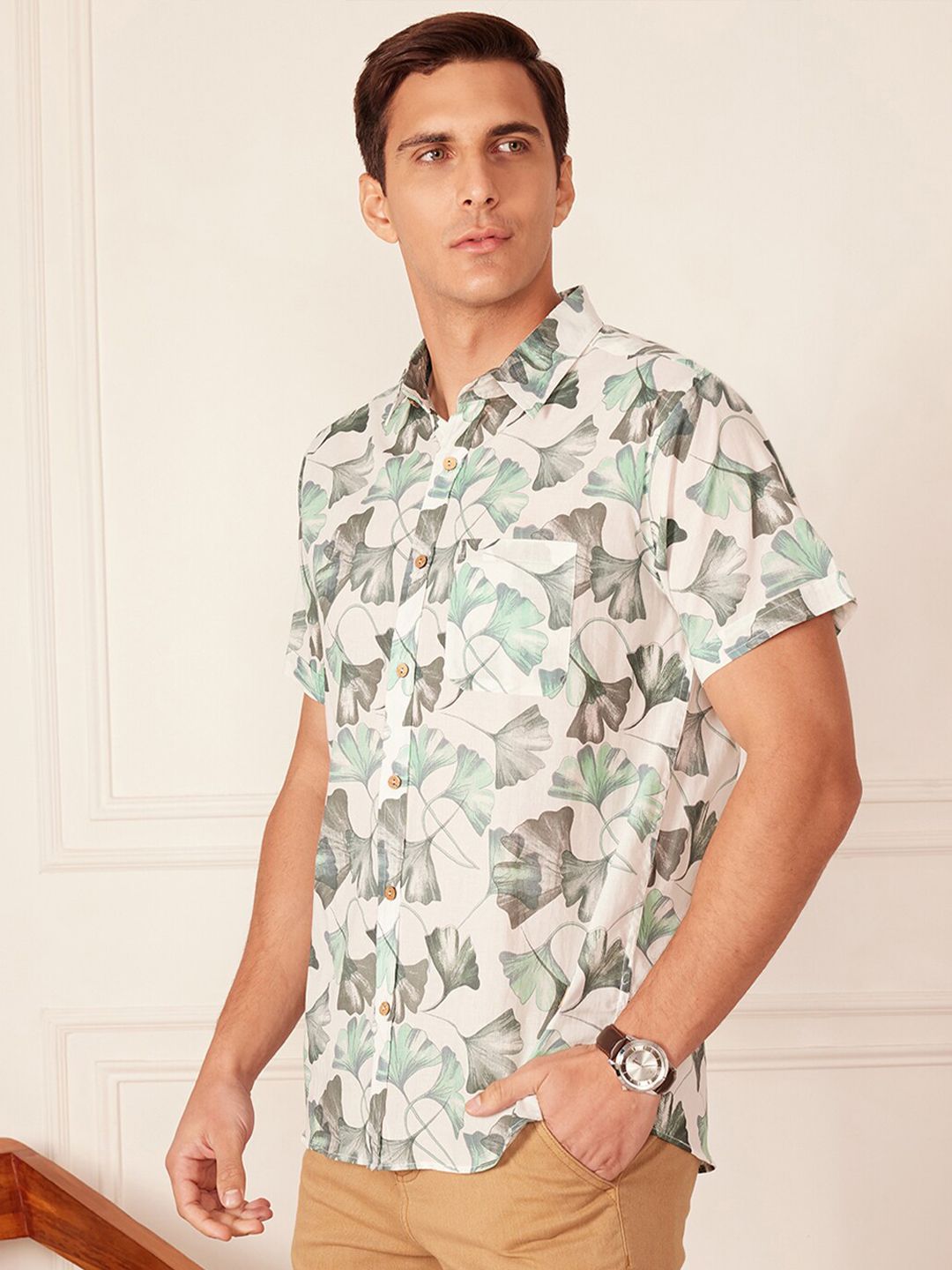 DENNISON Smart Block Printed Casual Shirt