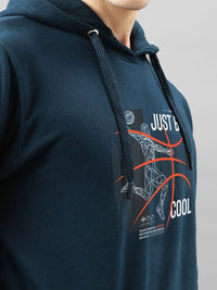 ADRO Men Printed Hooded Pullover Sweatshirt