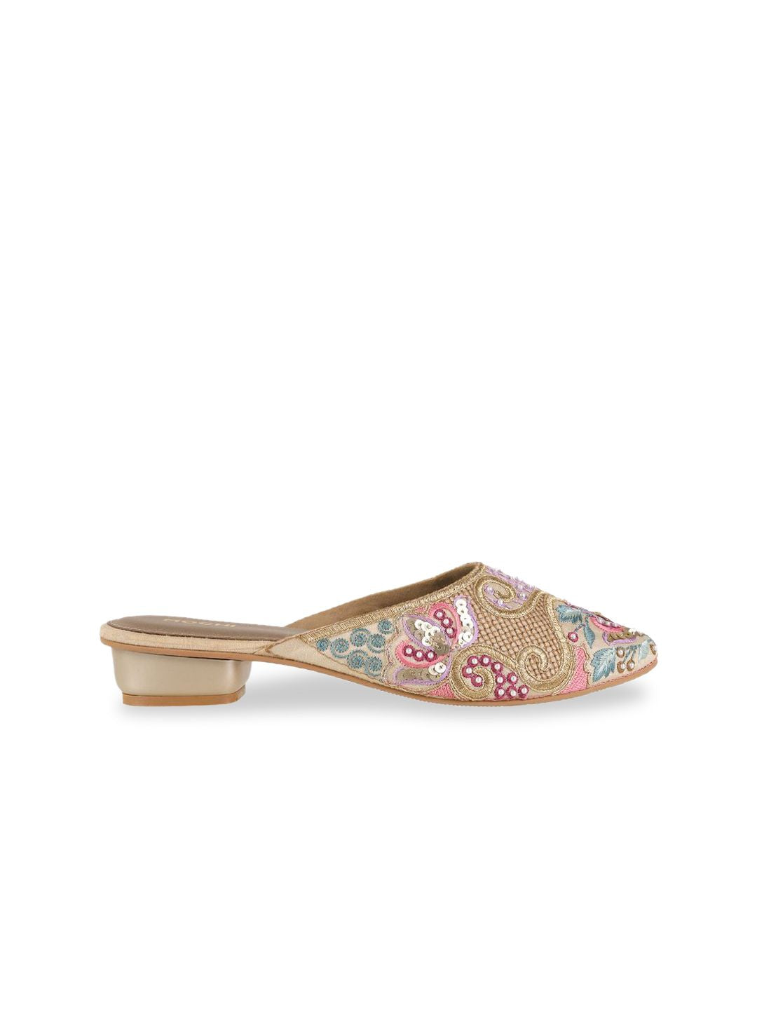 Mochi Women Embellished Block Mules