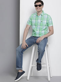 The Indian Garage Co Men Slim Fit Tartan Checked Casual Shirt