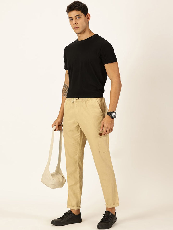 Thomas Scott Men Classic Cotton Linen Casual Trouser