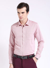 The Indian Garage Co. X Luxe Red & White Slim Fit Spread Collar Formal Shirt