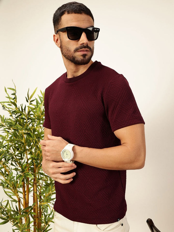 Thomas Scott Men Anti Odour Solid Round Neck T-Shirt