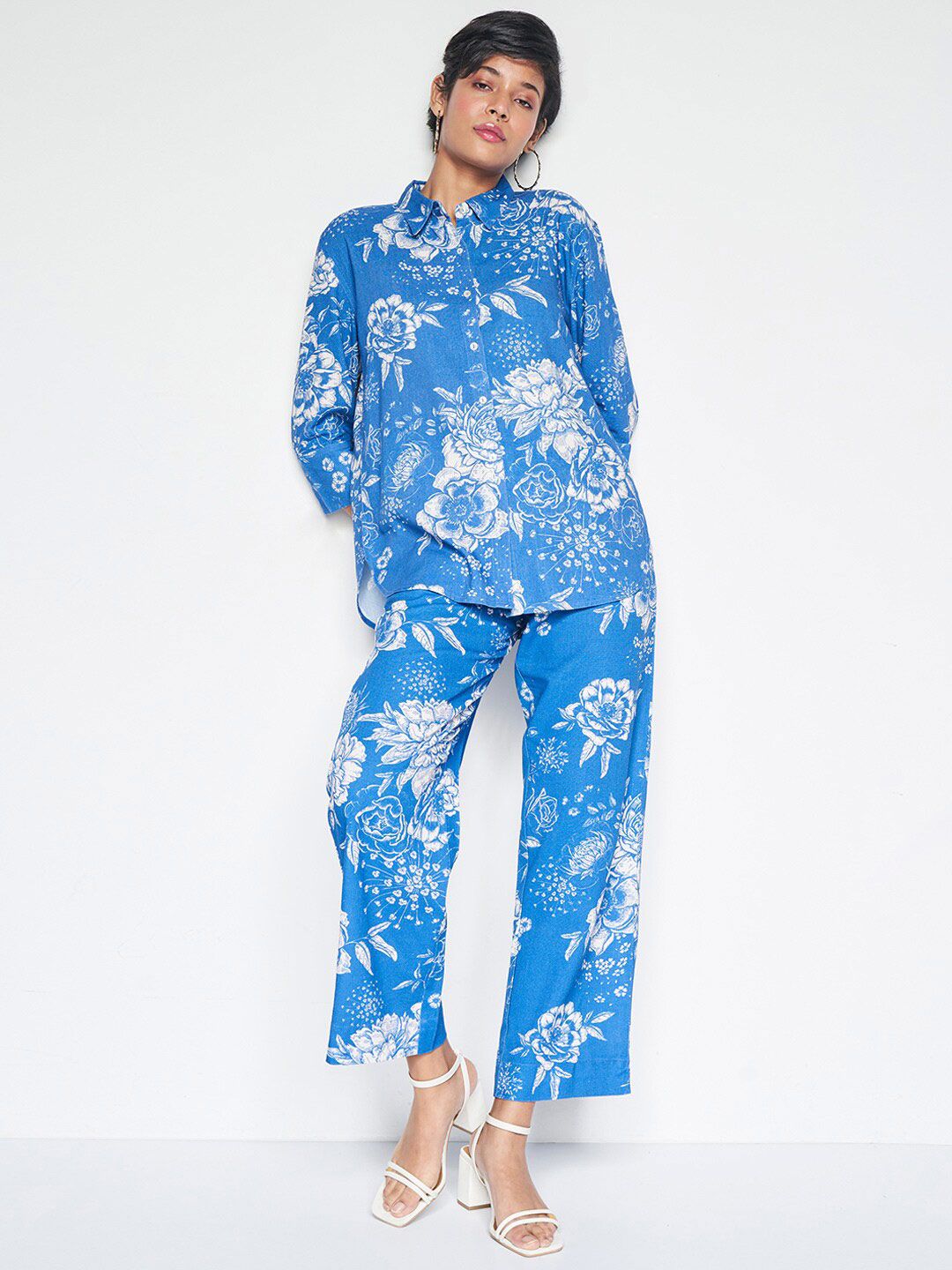 AND Floral Printed Shirt With Trousers