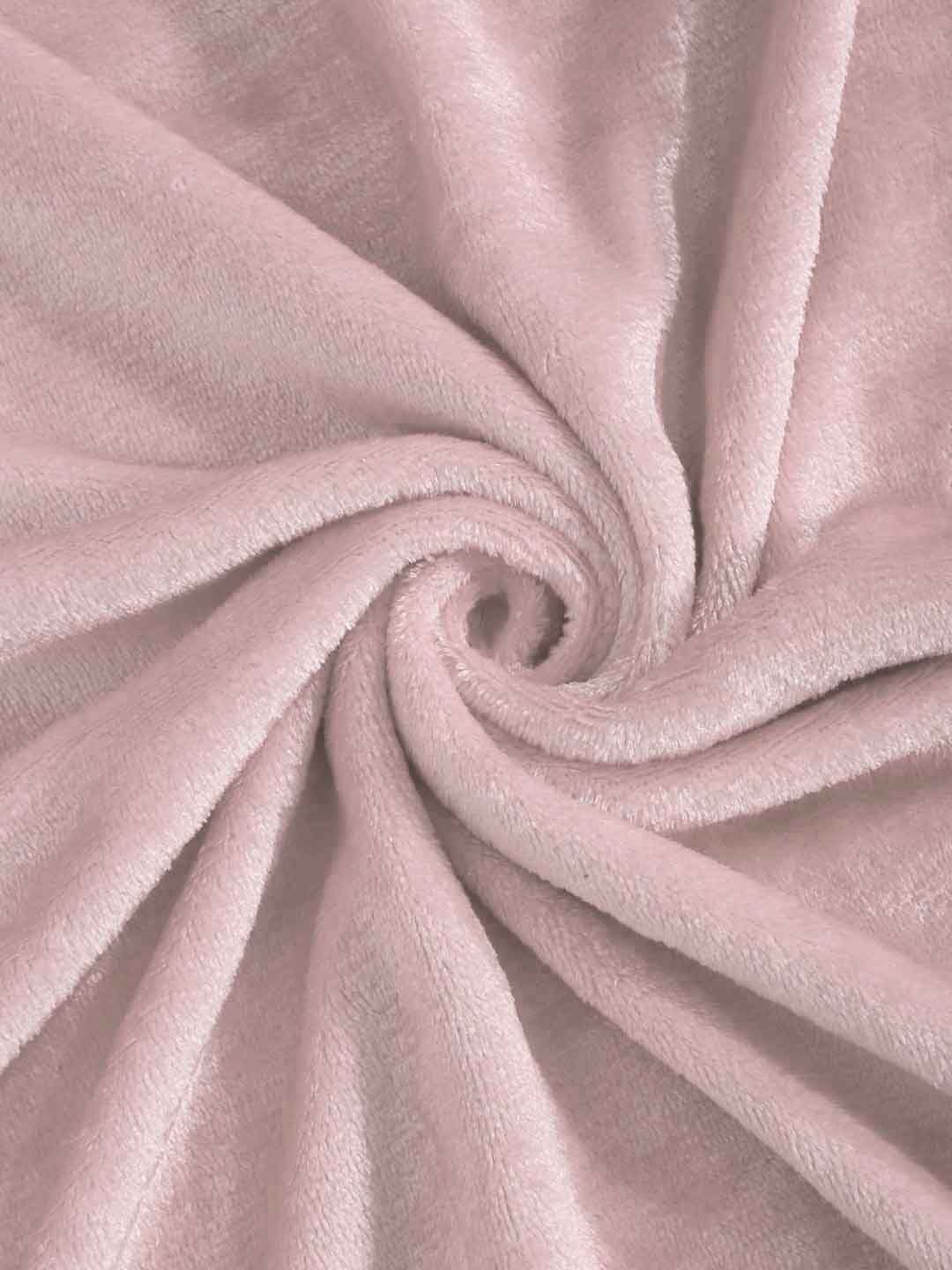 KLOTTHE Light Pink Solid Dilengkapi Cadar Bujang Bulu 300 TC dengan 1 Sarung Bantal