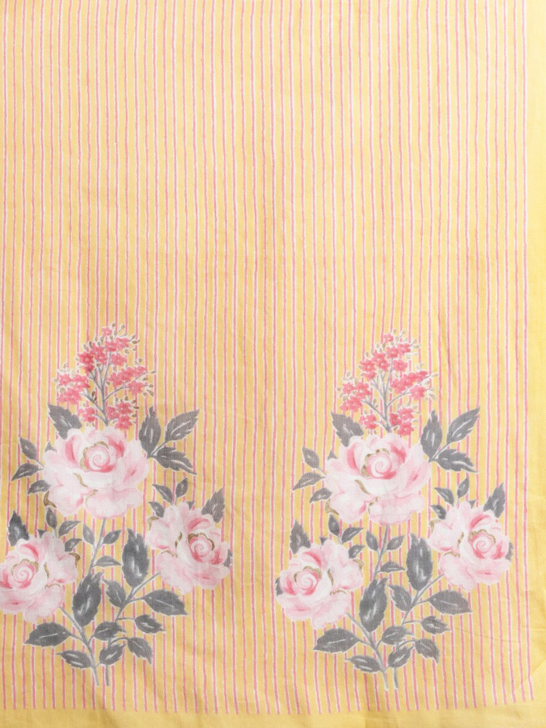 Indo Era Floral Printed Thread Work Pure Cotton Kurta with Trousers & Dupatta
